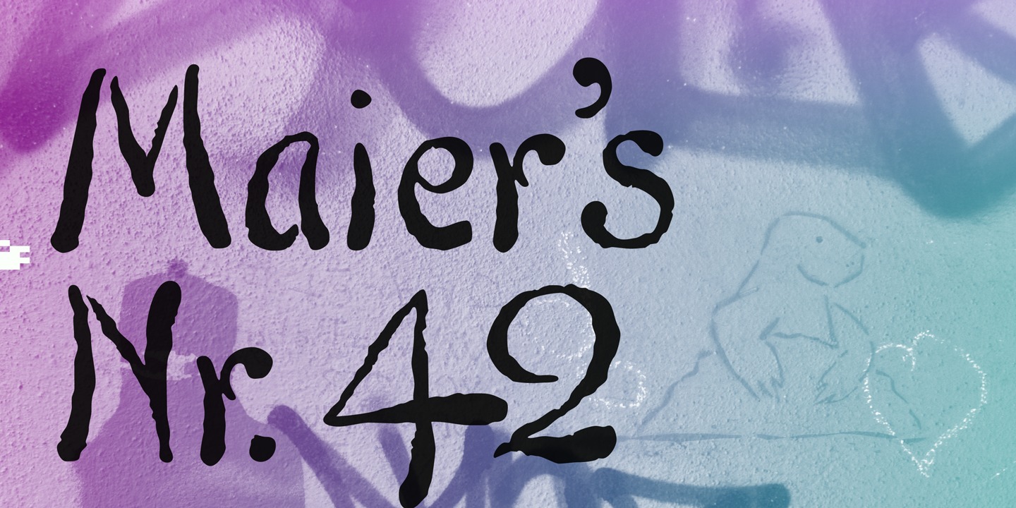 Beispiel einer Maiers Nr. 42 Pro Normal-Schriftart